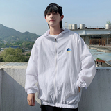 @港风刺绣白色防晒衣服大码夏季超薄夹克外套JK15-特P35控48，男装夹克，星座216(原A116)