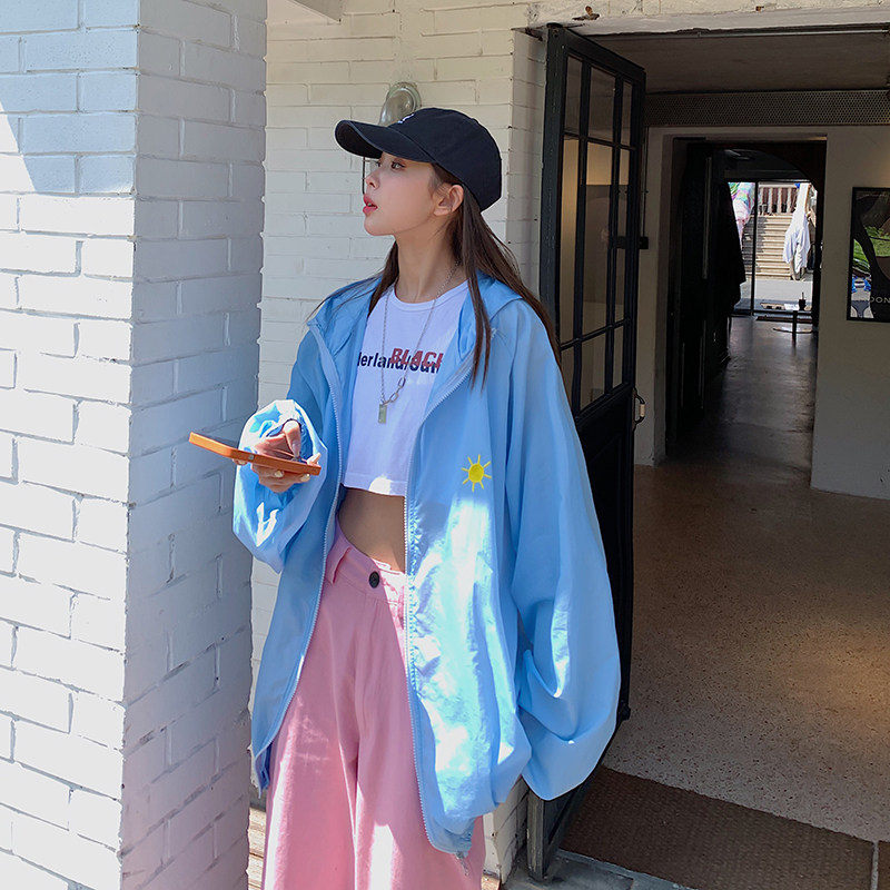 @中性外景刺绣防晒衣服圈圈夏季超薄连帽夹克外套JK15-特P35控48,男装夹克,星座216(原A116)