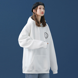 @中性涂鸦笑脸连帽卫衣秋冬季男外套情侣装打底衫W3009-P45控68，男装卫衣，星座216(原A116)