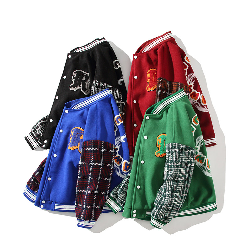 秋冬高品质小香风拼接呢料刺绣棒球服夹克开衫外套J2005-125控148,男装夹克,星座216(原A116)