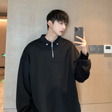 珠地拉链设计POLO领纯色套头卫衣长袖外套秋冬打底衫DPL001-P55，男装卫衣，星座216(原A116)