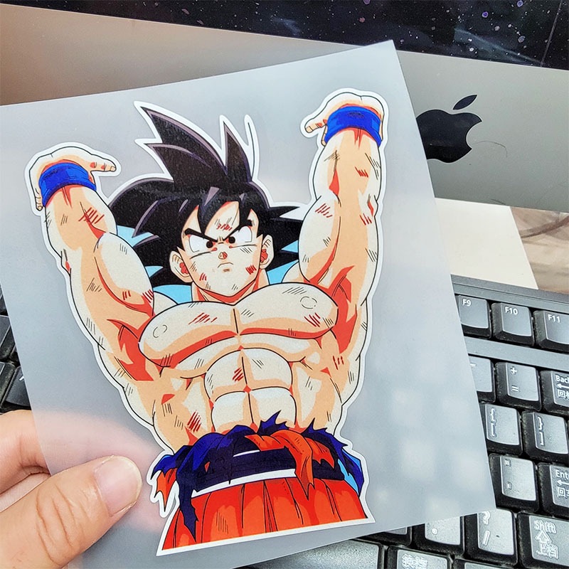 新品七龙珠悟空卡通动漫肌肉男电动车摩托装饰划痕遮挡汽车贴纸