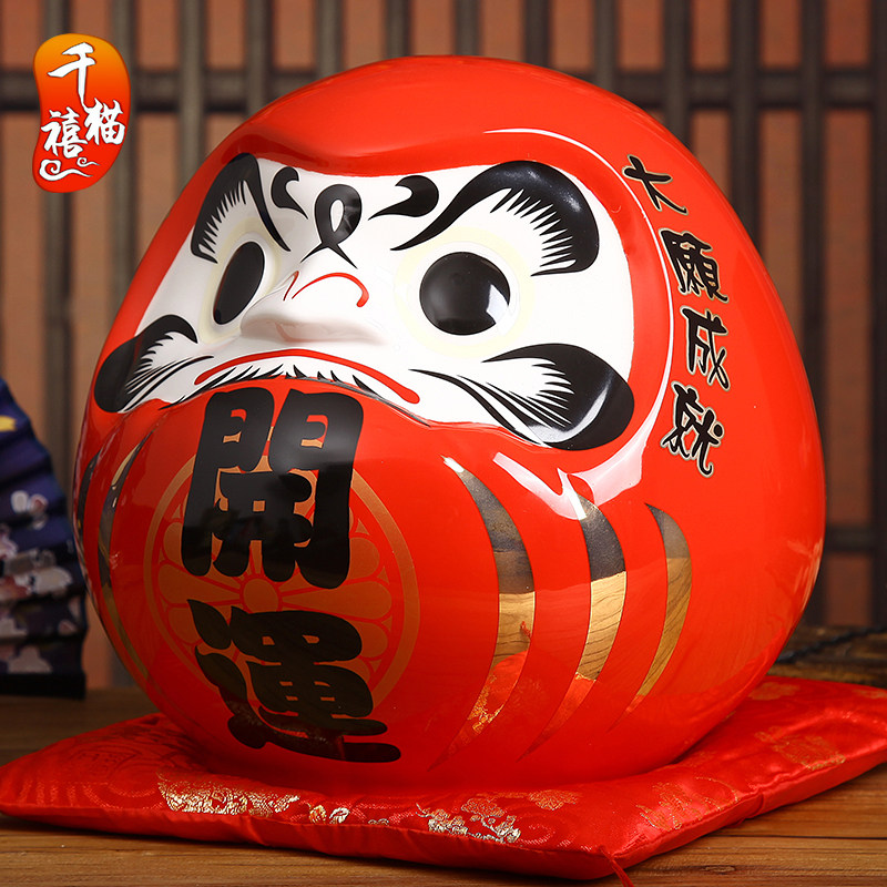 日式寿司料理店铺摆件日本装饰品陶瓷必胜达摩储蓄罐创意开业礼物