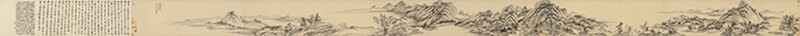 清王时敏富春山居图卷原大卷轴画稿仿古字画高清原作版画微喷临摹
