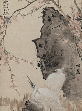 郭味蕖花鸟近代国画挂轴高清