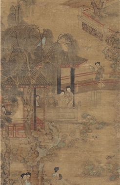 仇英云游仕女图凝晖阁高清