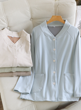 秋冬单件睡衣女上衣德绒加厚长袖立领2025新款冬季薄绒大码家居服