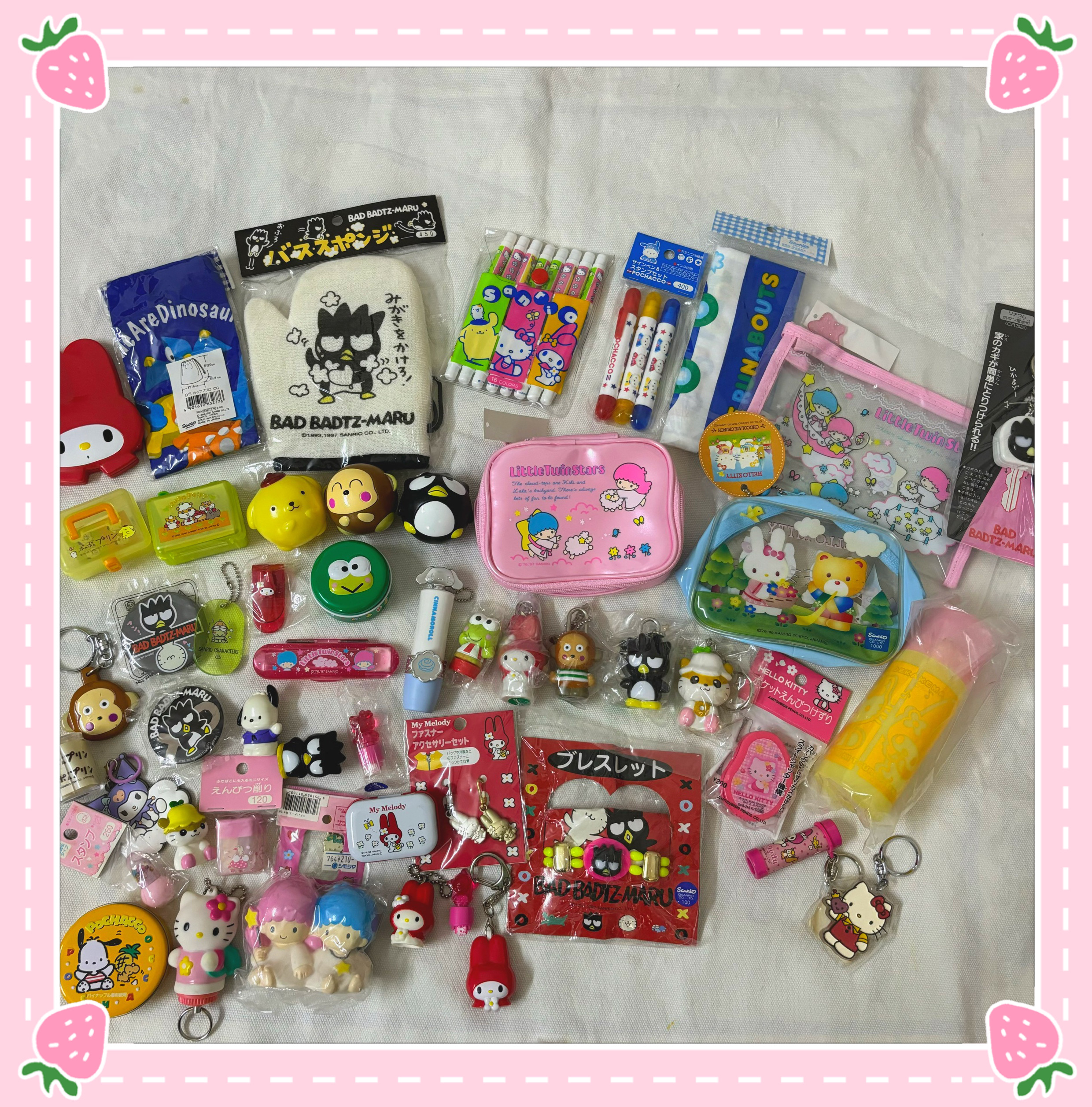 【小衣橱杂货铺】日本中古HelloKitty挂件酷企鹅大眼蛙美乐蒂玩具