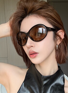 复古黑框茶色爱心显瘦防UVB墨镜