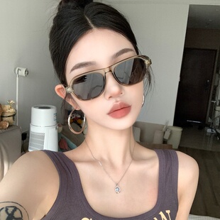 复古橄榄绿色2026春夏gm墨镜韩女潮方圆脸显瘦高级感欧美风太阳镜