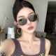 复古橄榄绿色2026春夏gm墨镜韩女潮方圆脸显瘦高级感欧美风太阳镜