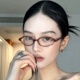 日系欧美复古辣妹风茶色小椭圆框超轻TR素颜眼镜女防蓝光配高近视