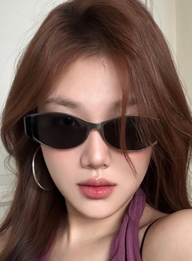 金属老钱风猫眼墨镜女潮方圆脸