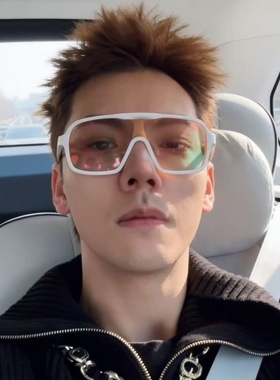 陈伟霆同款大白框显瘦飞行员墨镜