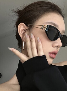 金属腿镂空高级网感偏光太阳镜