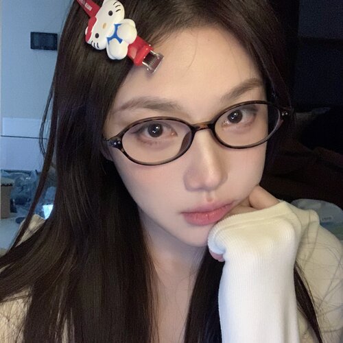 沈月同款书呆子黑框眼镜女学生近视可配度数小椭圆日韩系TR超轻男