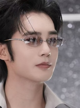 于适同款复古无框水银渐变GM墨镜