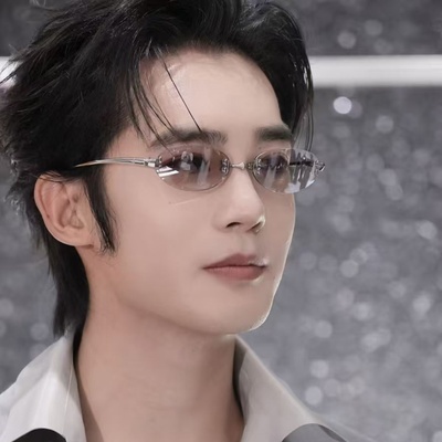 于适同款复古无框水银渐变GM墨镜