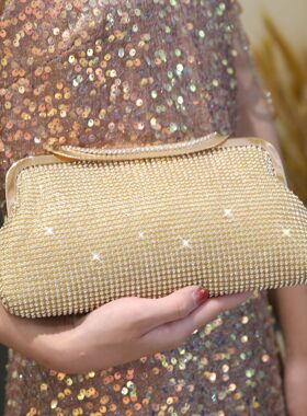 包包女式2025新款妈妈手拿包气质晚宴包晚礼服搭配手包水钻旗袍包