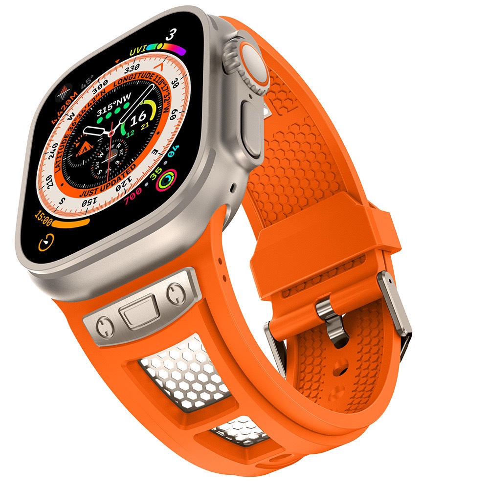 适用AppleWatchUltra2表带AppleWatch9苹果iWatchS手表带iWatch8硅胶S9Ultra男S8SE金属iPhone钛iWatchultra7