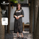 旗袍裙 美丽客栈纸落云烟连衣裙夏季 女装 中长款 复古改良版 显瘦大码