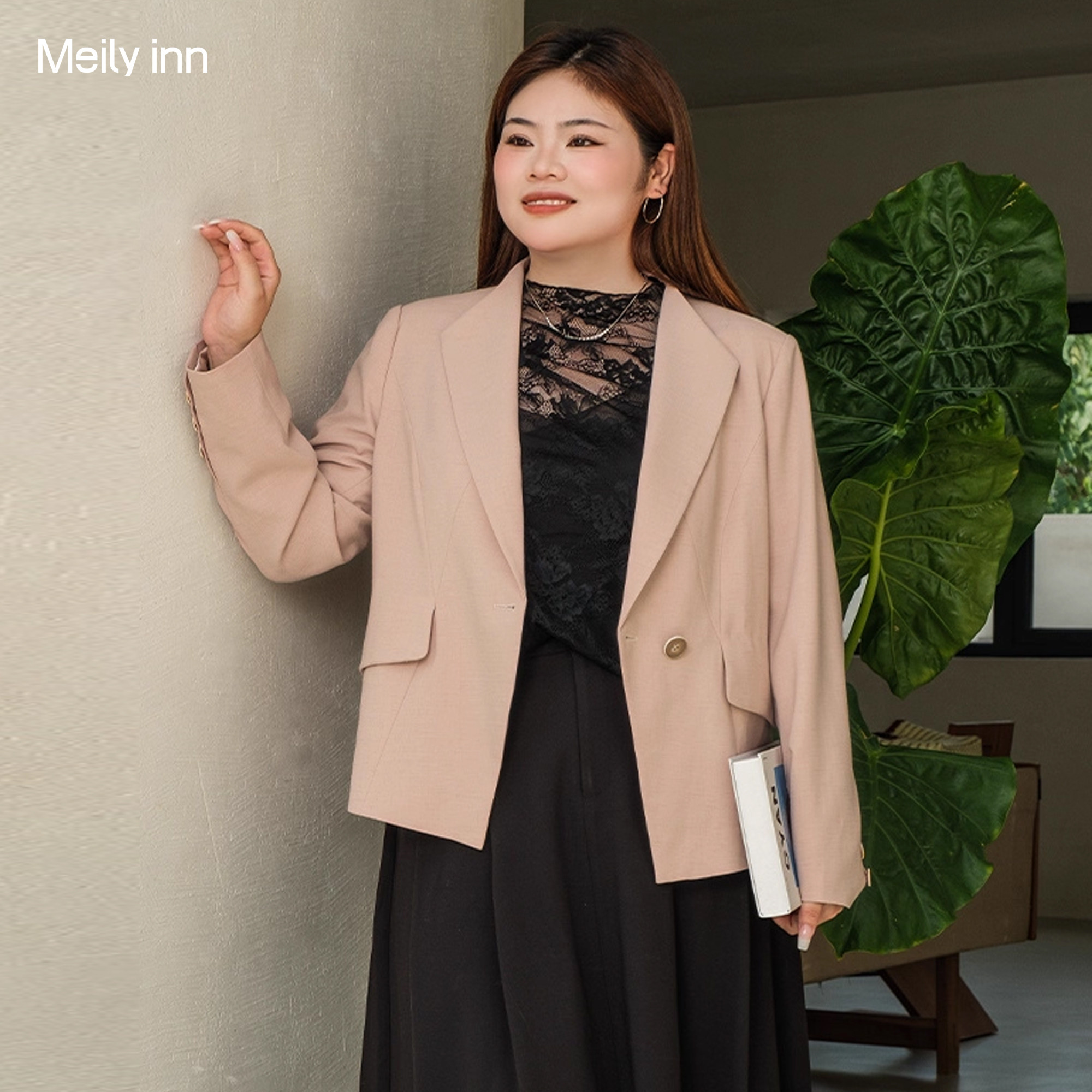 【领航者】美丽客栈小众高级干练西装大码女装气质温柔粉色外套女,女装/女士精品,常规大码外套,淘宝优惠券,粉丝福利购,淘宝优惠卷