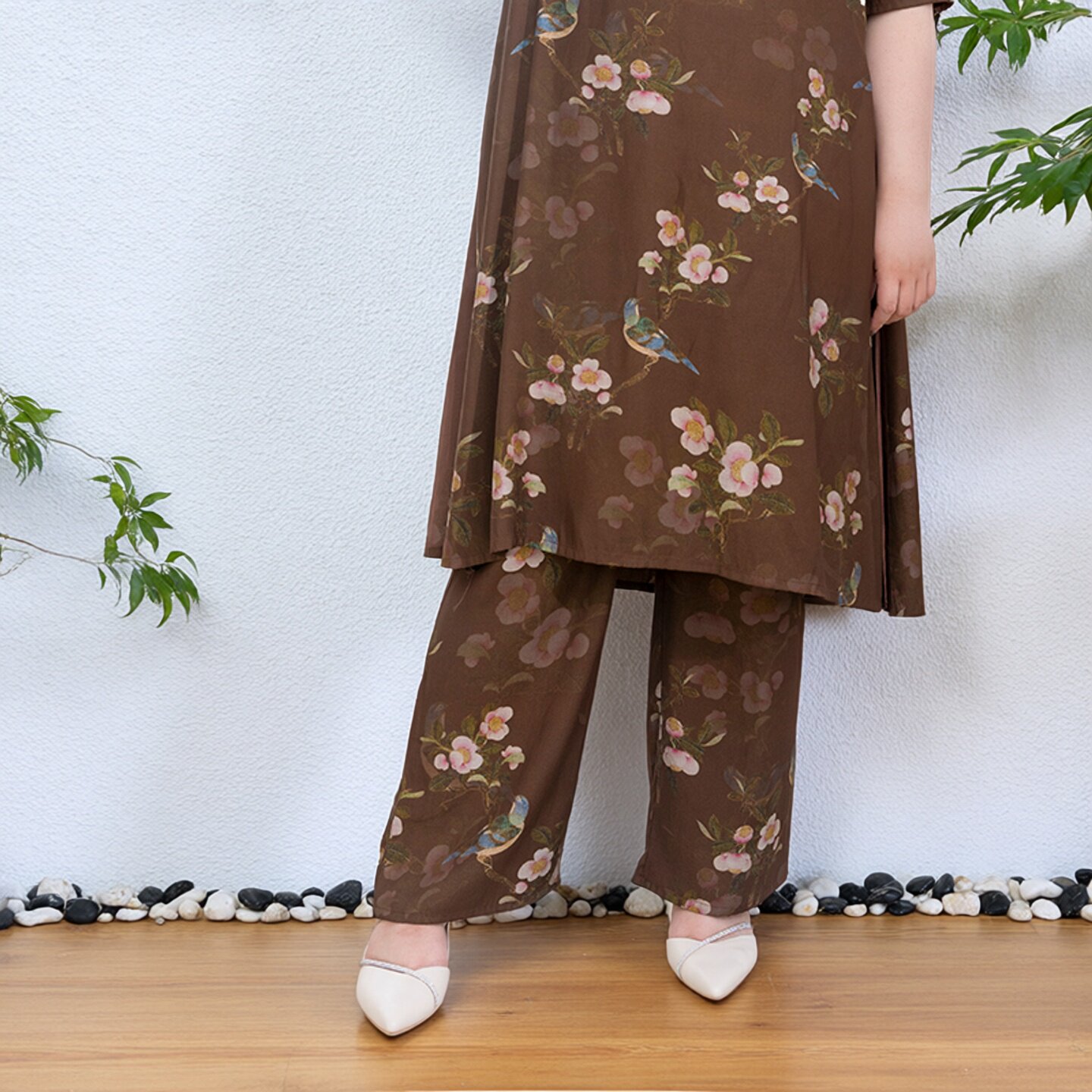 高端大码女装2026夏季新款御姐风直筒裤休闲裤胖妹妹遮肉裤子套装