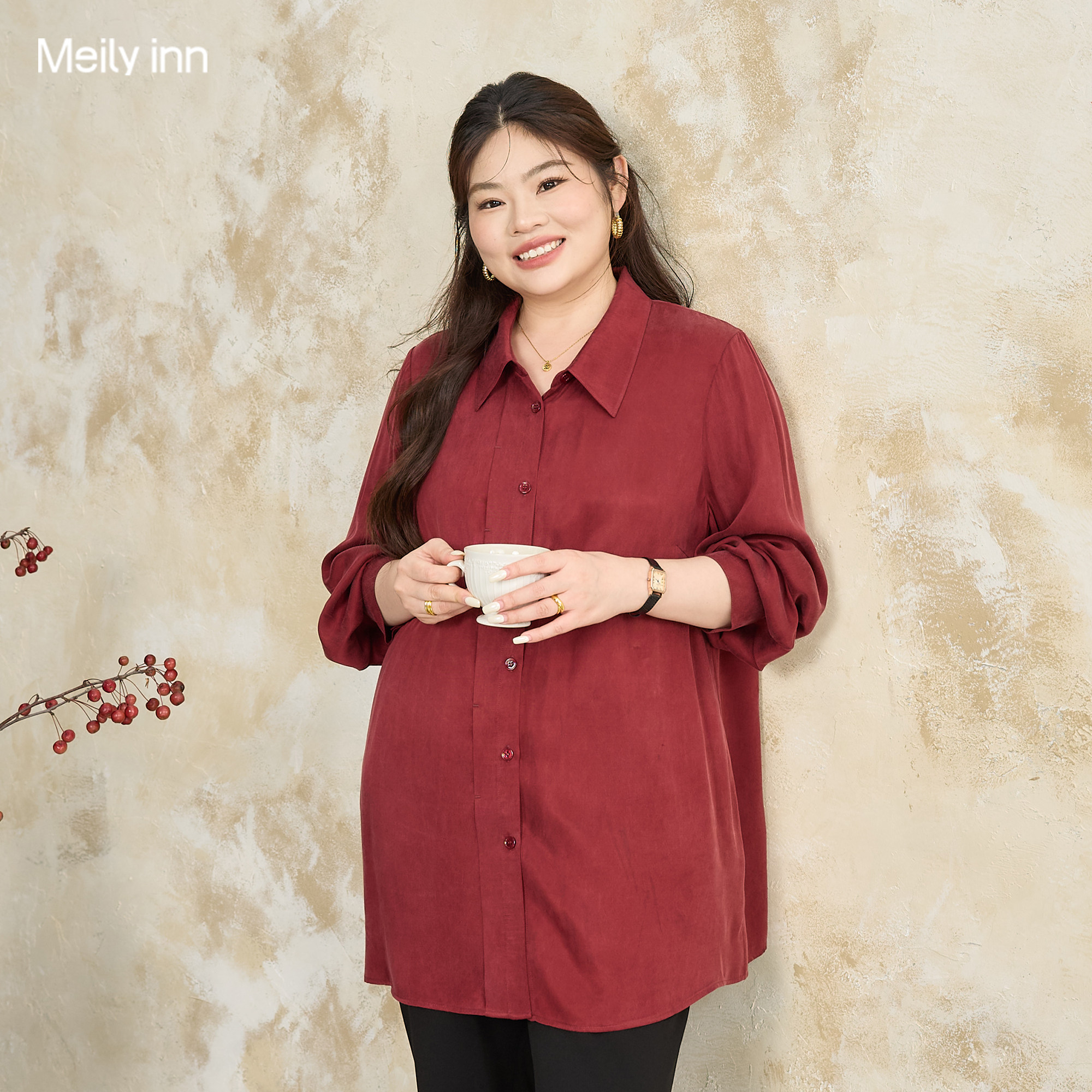美丽客栈高端大码女装今年流行的新款衬衫秋胖mm轻奢高级感上衣