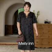 美丽客栈高端大码 清冷贵气感穿搭冷淡系特别致裙子不撞款 连衣裙