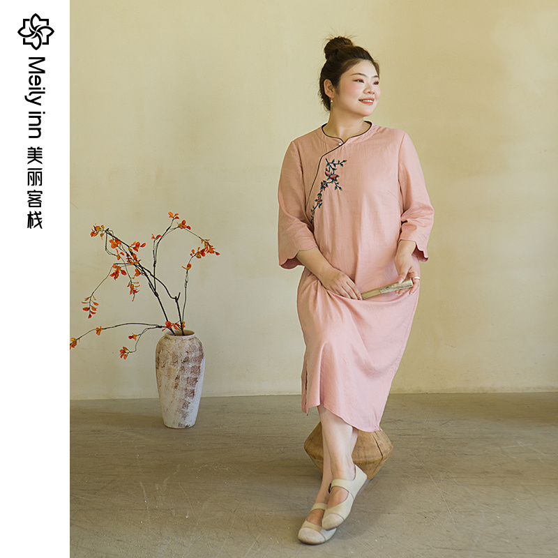 美丽客栈新中式改良清冷禅意旗袍