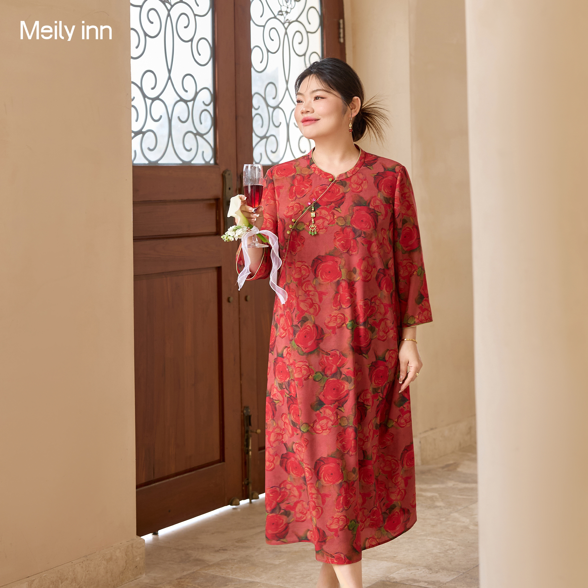 美丽客栈高端大码女装新中式国风改良旗袍连衣裙轻奢2026新款夏