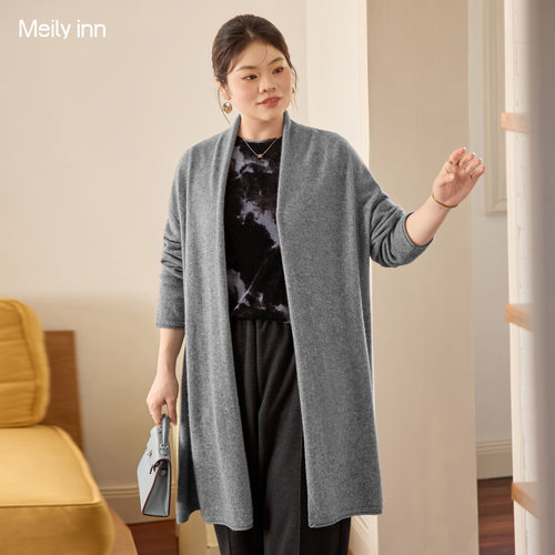 美丽客栈灰韵星芒羊毛羊绒针织衫