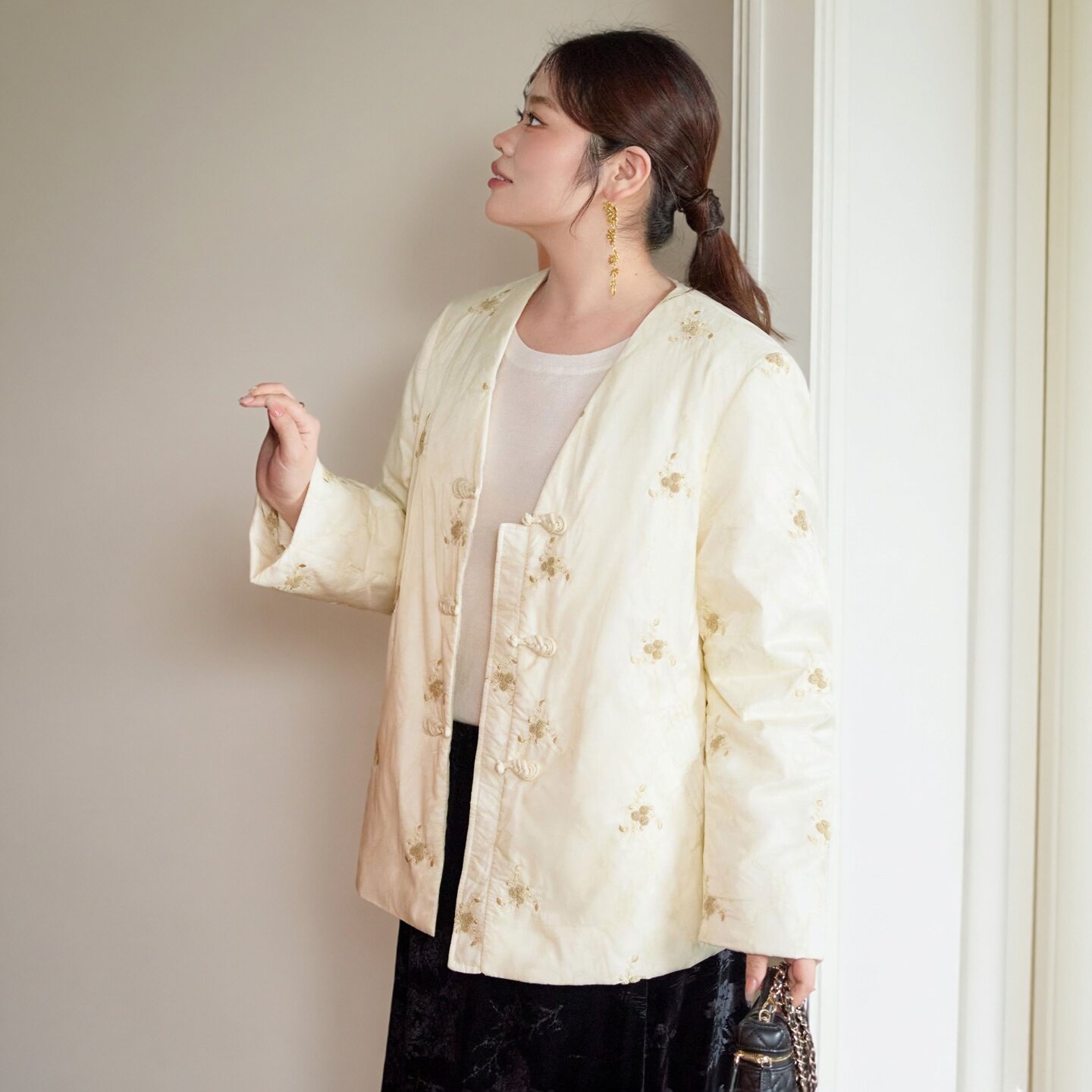 美丽客栈高端大码女装胖mm冬高级感200斤加厚外套宽松显瘦不臃肿