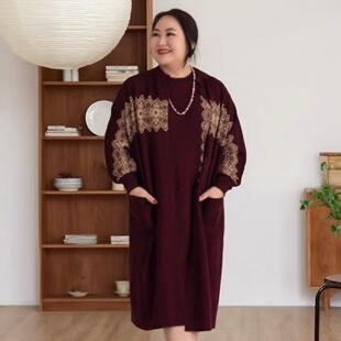 立领提花显瘦胖mm遮大肚腩针织开衫 女装 女 大码 美丽客栈2025年新款