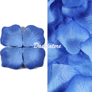 玫瑰假花瓣片渐变蓝交车区布置婚庆场地现场气氛装饰卧室浪漫告白