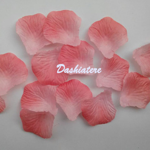 双色渐变粉假花花瓣花篮拍照装饰花童撒花求婚表白生日结婚房布置