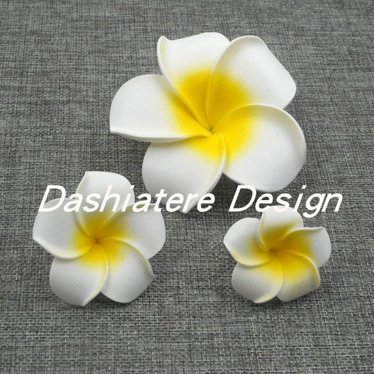鸡蛋花黄白夏威夷沙滩流行发夹