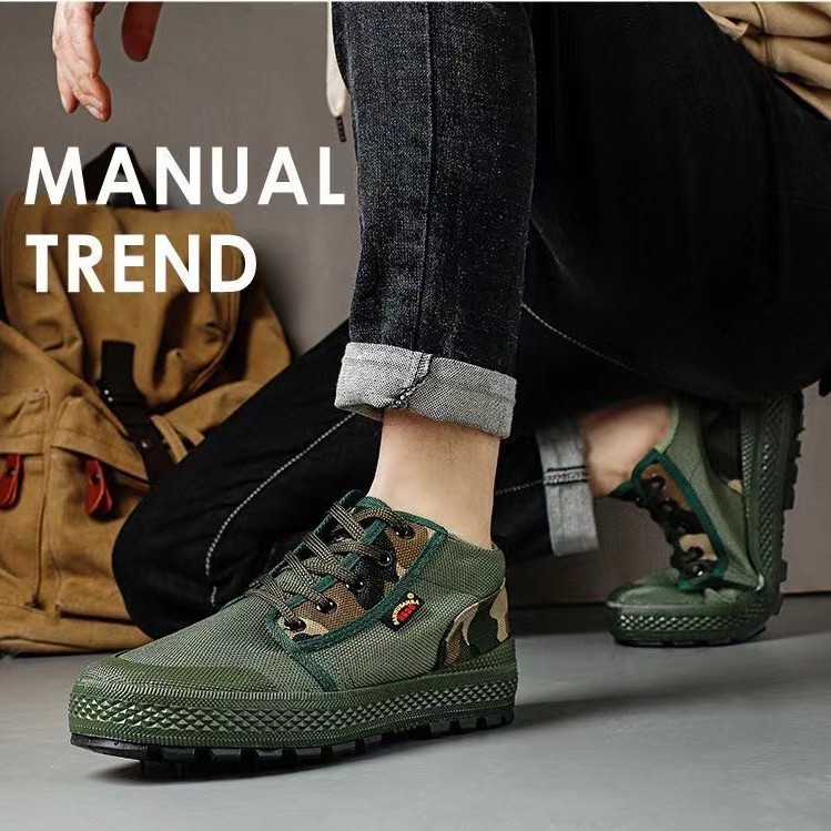 防水防滑透气耐磨劳保鞋帆布军训户外登山越野鞋徒步鞋春秋解放鞋