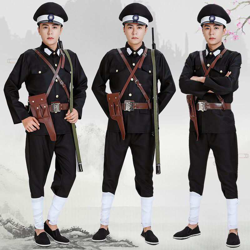 民国警察服装巡捕房伪警察伪jun服装二狗子演出服表演服儿童成人