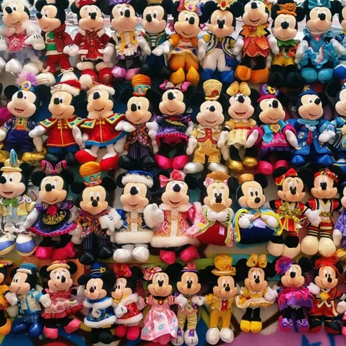 日本东京迪士尼米奇米妮周年吸血鬼圣诞万圣节中古娃娃毛绒包挂件