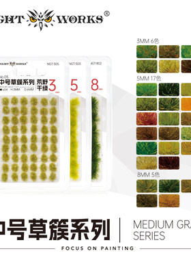 夜之工坊草簇微缩模型3/5/8mm