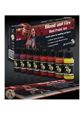 Scale75 SSE-005 Blood and Fire Paint Set 红色套装漆水性漆