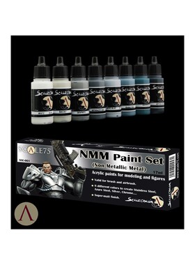 Scale75 SSE-001 NMM Paint Set STEEL银色NMM套装漆 8瓶17ML漆
