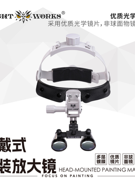 夜之工坊NightWorks头戴式涂装放大镜微雕模型细节涂装制作好帮手