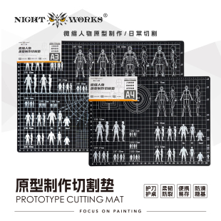 NightWorks夜之工坊 微缩涂装原型制作切割垫高级制作工艺 A4/3款
