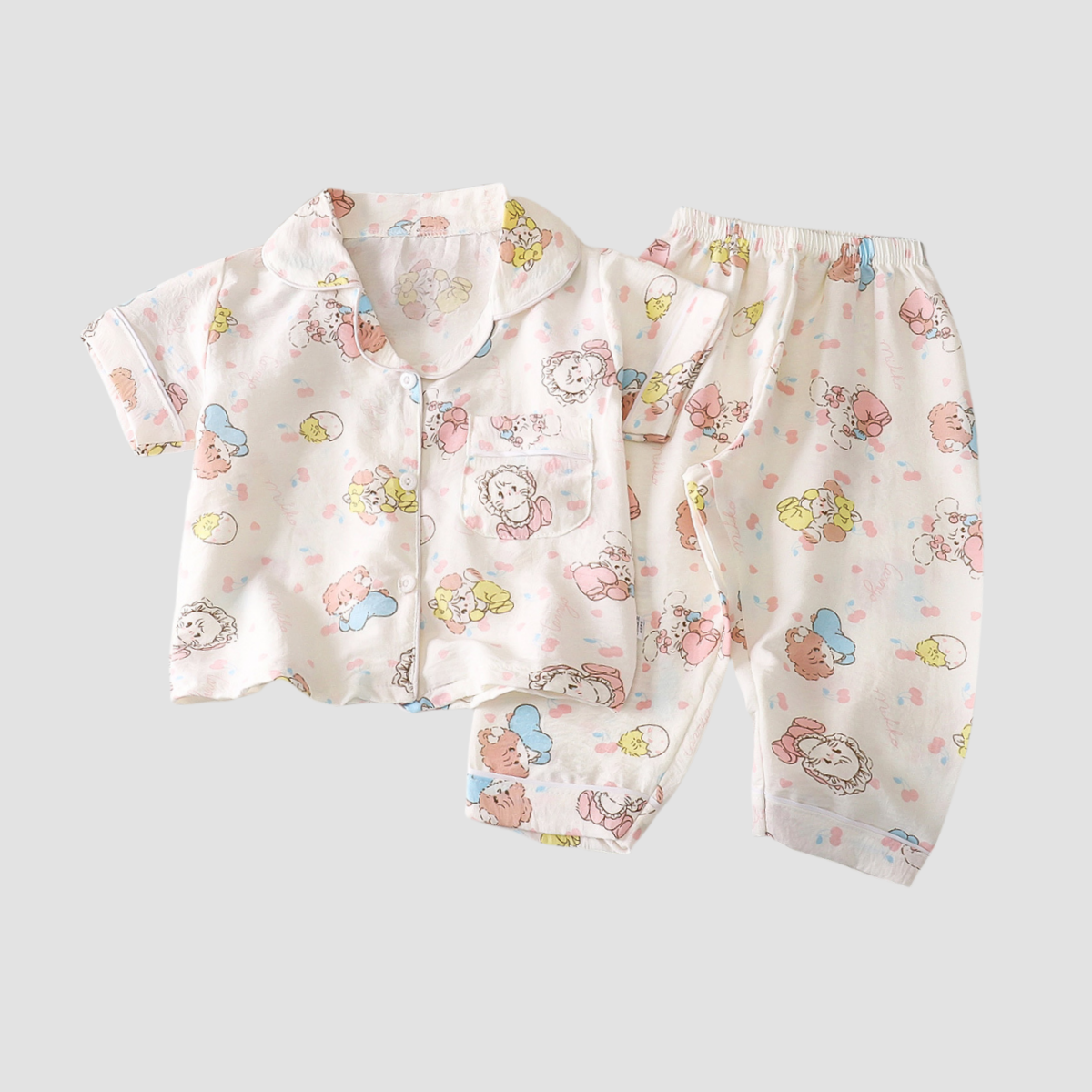 【2折专区】品牌店撤柜童装清仓儿童薄款空调服男女童A类短袖长裤