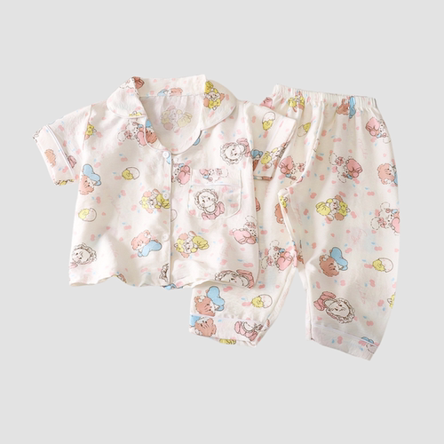 【2折专区】品牌店撤柜童装清仓儿童薄款空调服男女童A类短袖长裤