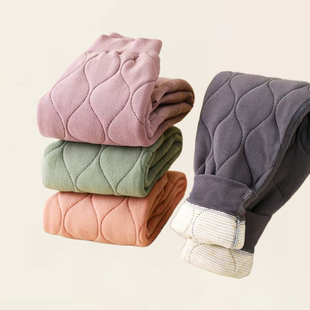 秋季 亲子装 折扣店撤柜 简约纯色保暖夹棉加厚打底棉裤 2折专区