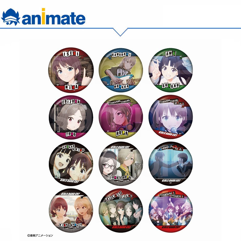 【现货】 GIRLS BAND CRY 角色徽章盒蛋 animate正品官方日谷周边