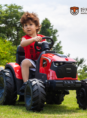 好来喜拖拉机儿童电动车四轮汽车遥控玩具可坐人小孩宝宝电动童车